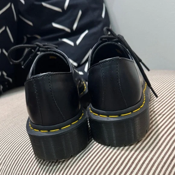 1461 Bex Smooth Leather Oxford Dr. Martens with Yellow Stitching - Picture 7 of 8